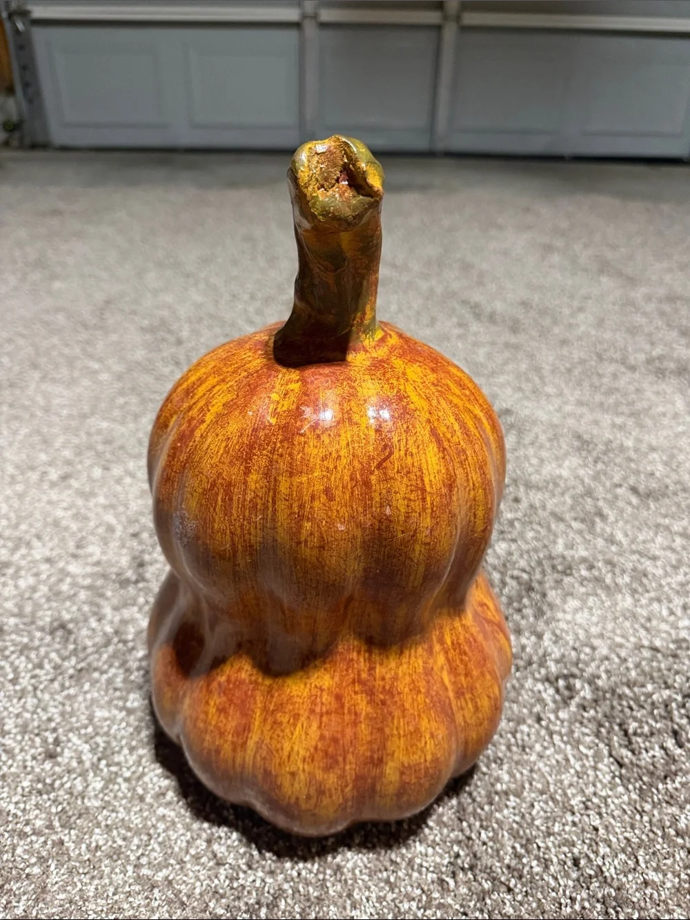 Handcrafted Orange Ceramic pumpkin Home Accent